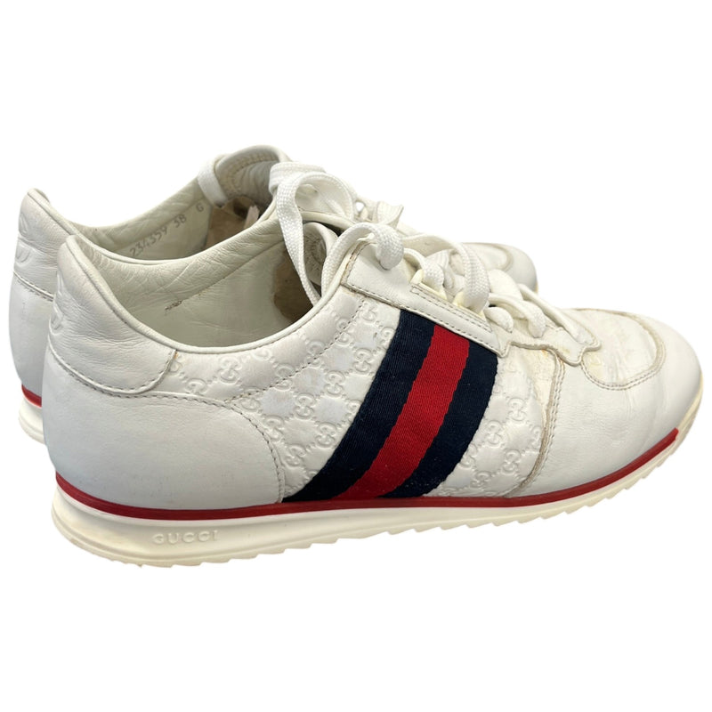 Women's Micro Guccissima Low Trainers White Size UK 5 / EU 38