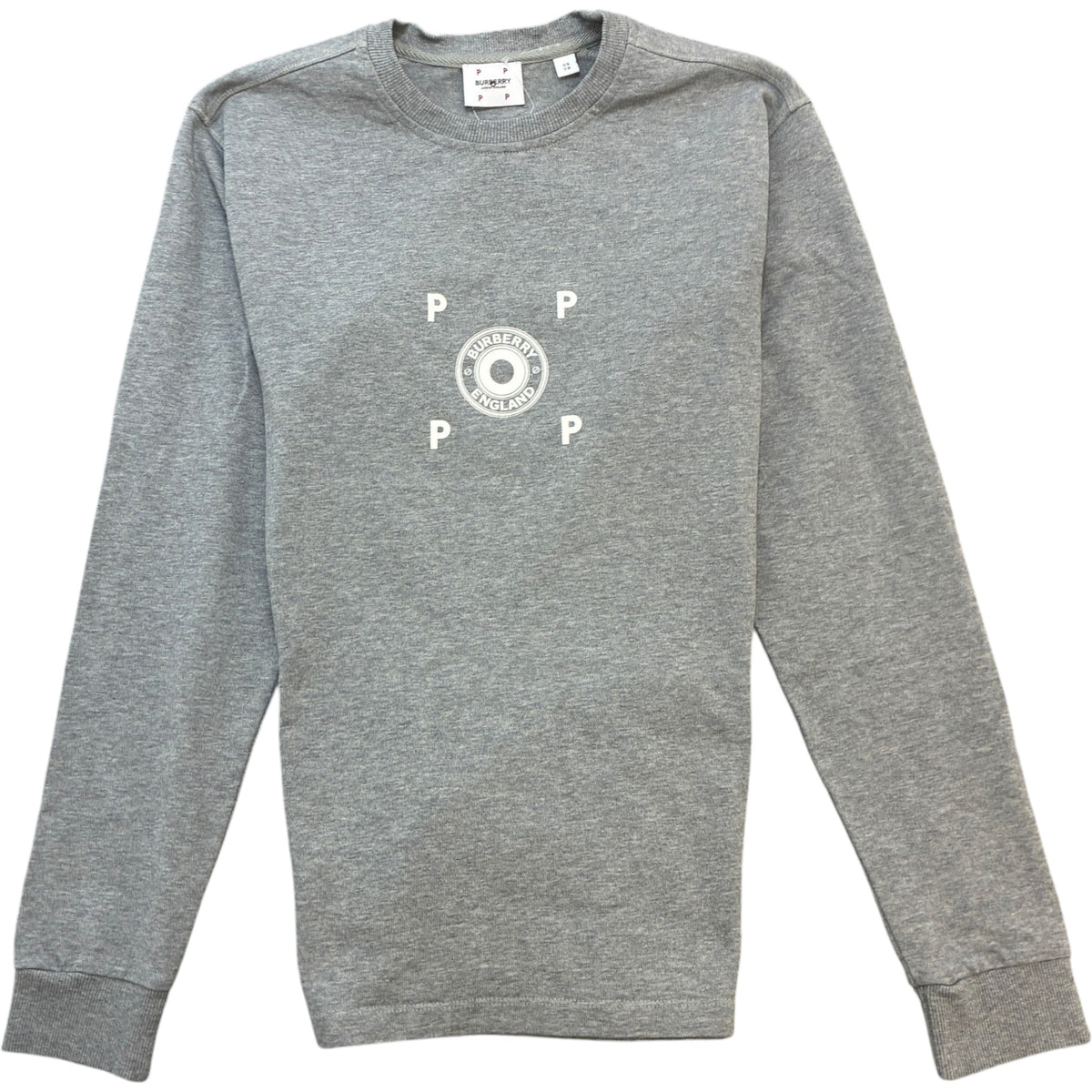 Men's X Pop Trading Company Logo Print Sweatshirt Grey Size XS - Photo 1