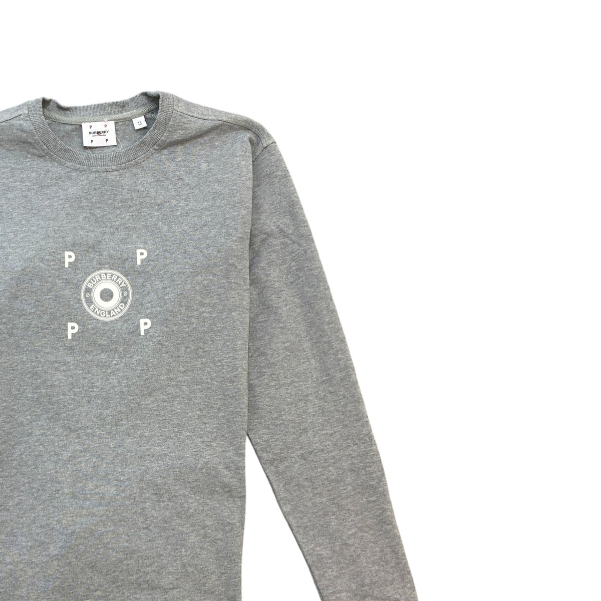 Men's X Pop Trading Company Logo Print Sweatshirt Grey Size XS - Photo 3