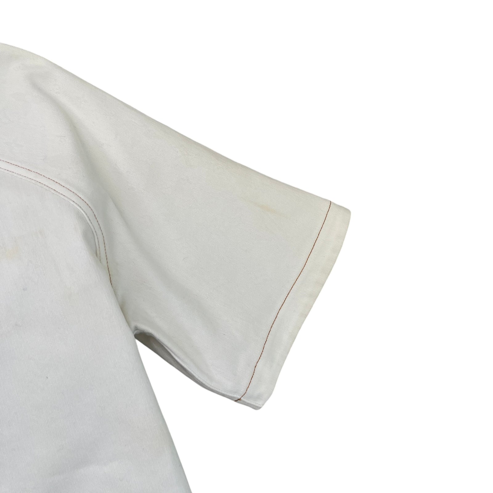Men's Button Up OverShirt White Size XL - Photo 6