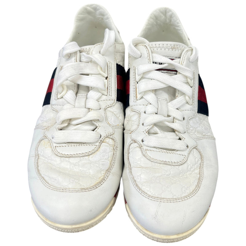 Women's Micro Guccissima Low Trainers White Size UK 5 / EU 38
