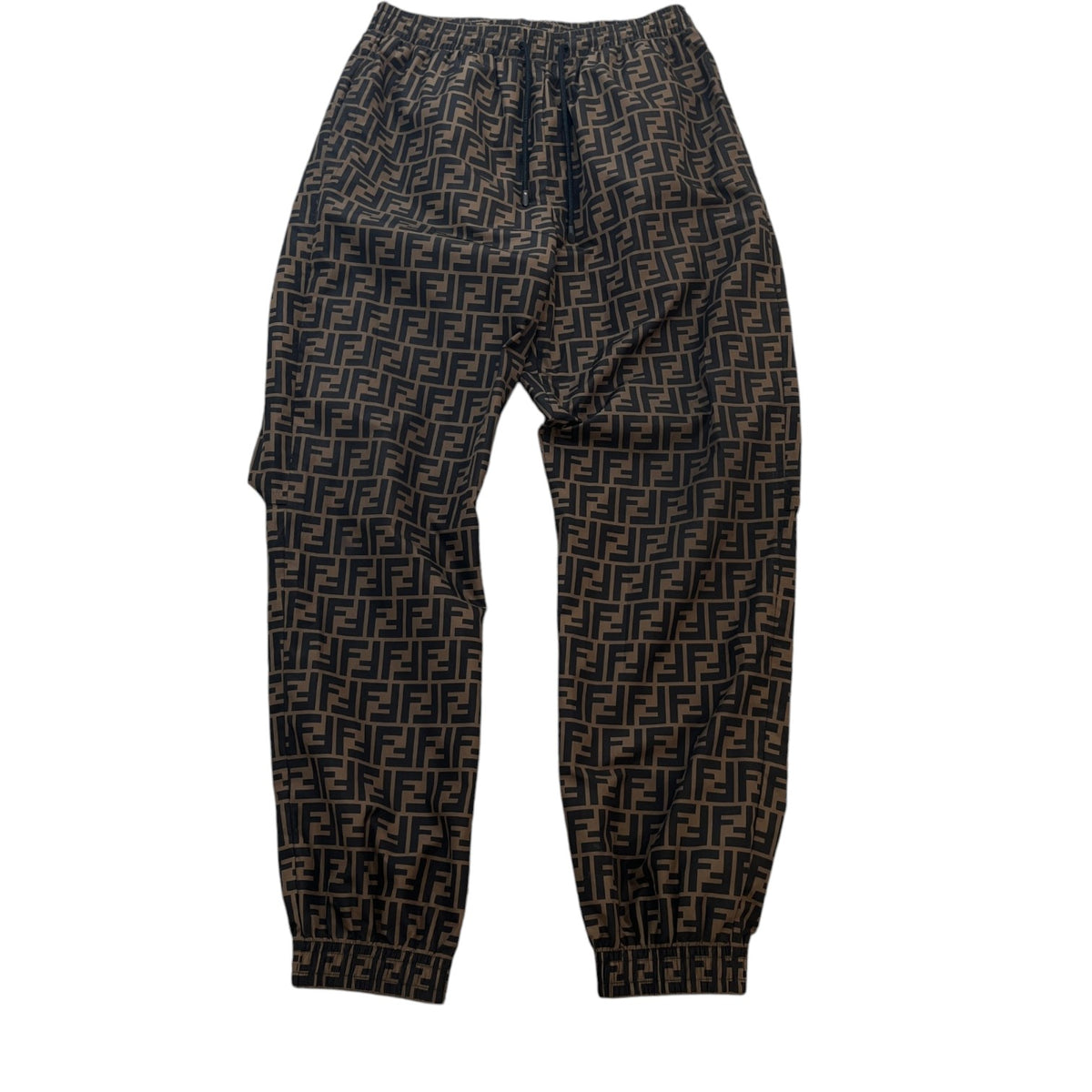 Men's FF Monogram Zucca Print Joggers Brown Size XS / W28 - Photo 1