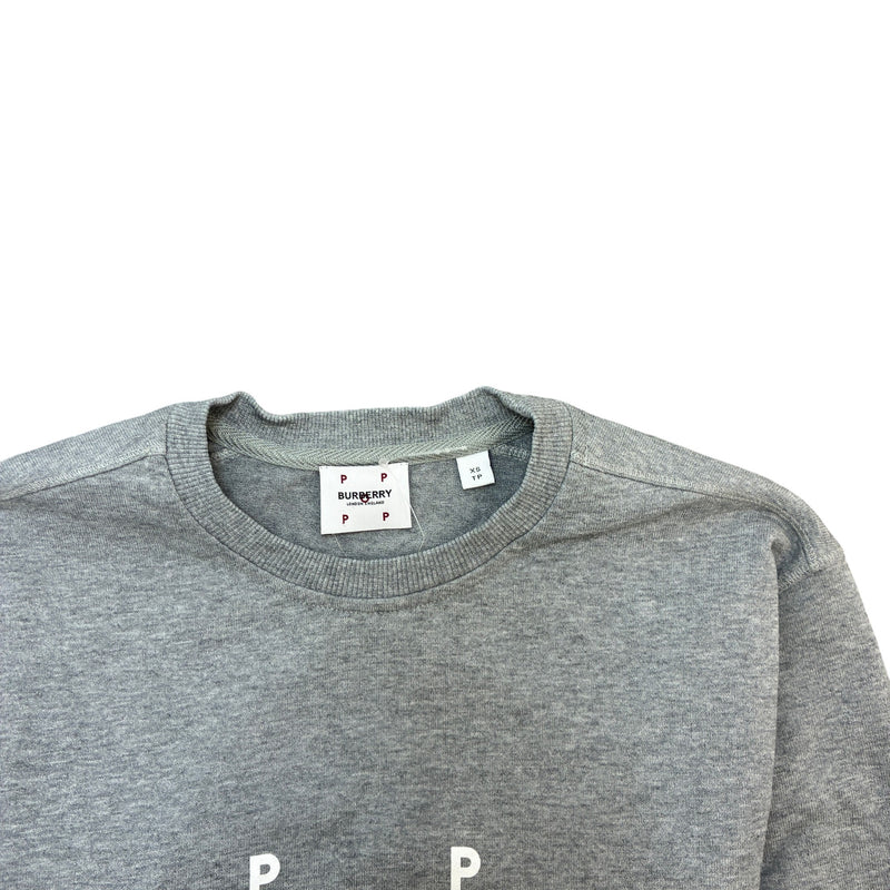 Men's X Pop Trading Company Logo Print Sweatshirt Grey Size XS