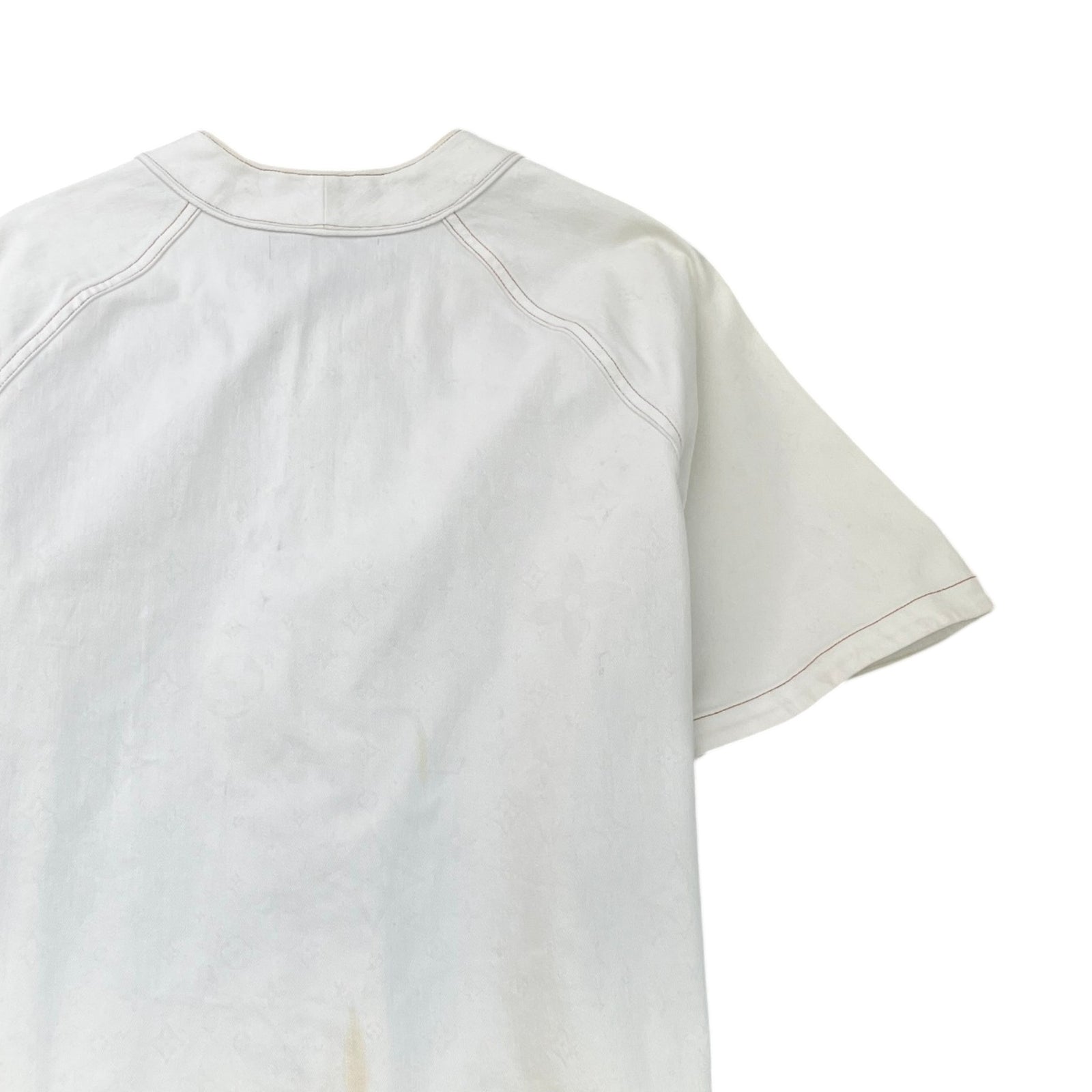Men's Button Up OverShirt White Size XL - Photo 4