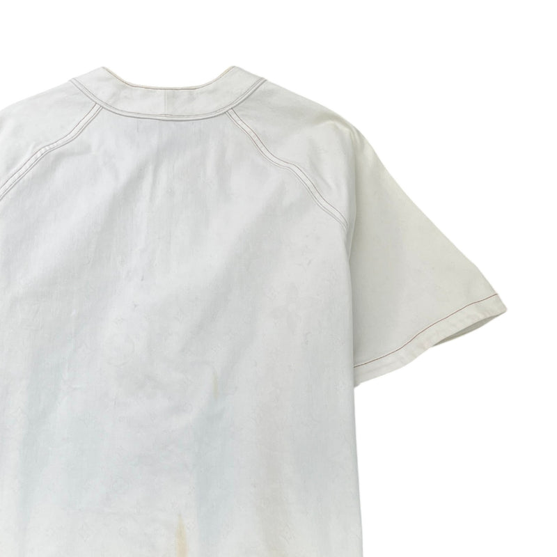 Men's Button Up OverShirt White Size XL