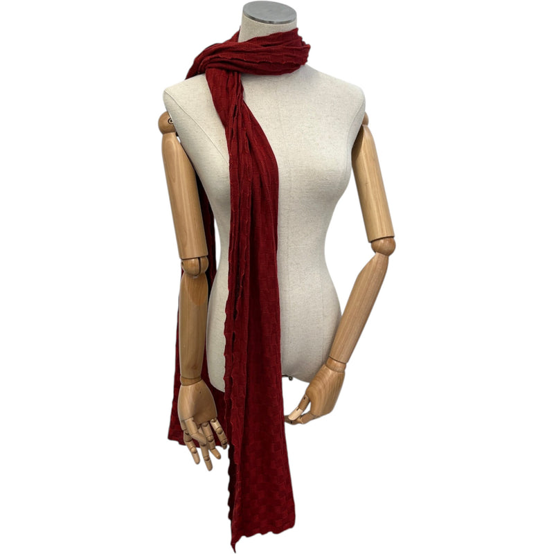 Women's Damier Scarf Red