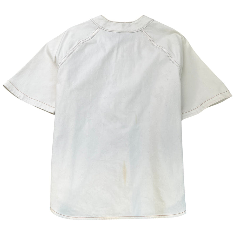 Men's Button Up OverShirt White Size XL