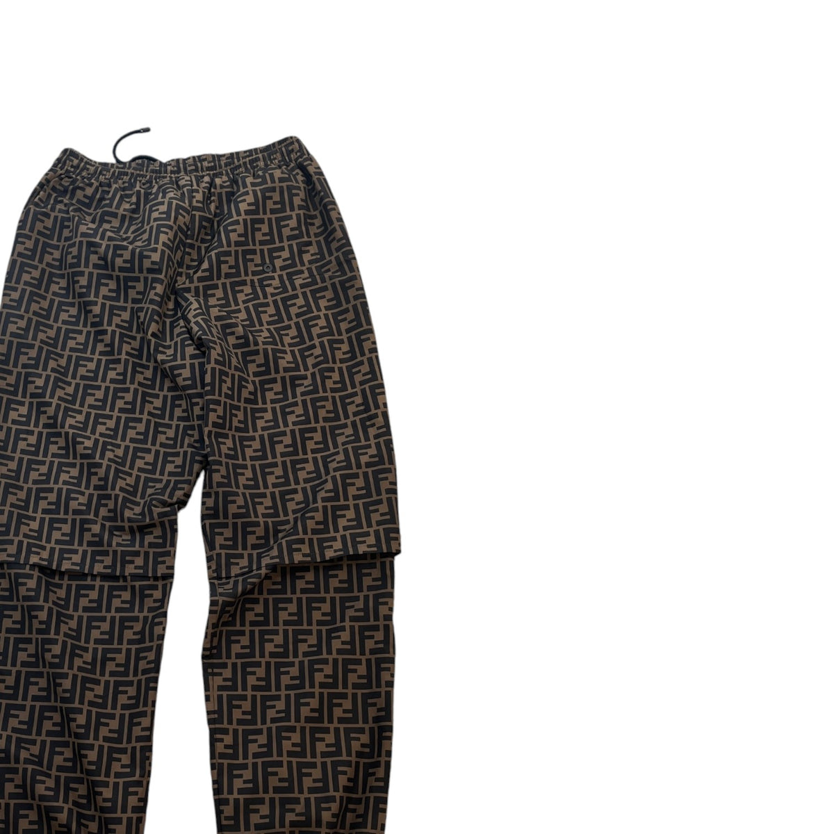Men's FF Monogram Zucca Print Joggers Brown Size XS / W28 - Photo 4
