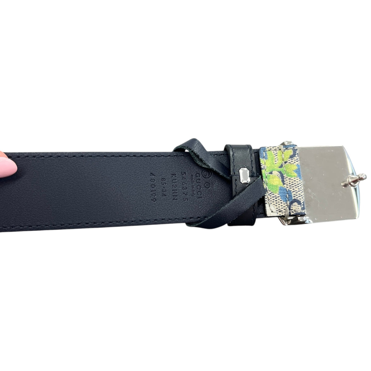 Women's GG Blooms Supreme Belt Navy Size W34 - Photo 7