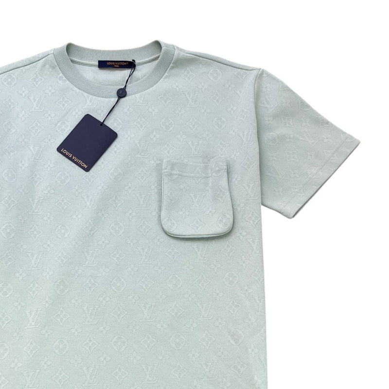 Men's Monogram 3D Pocket T-Shirt Blue Size M