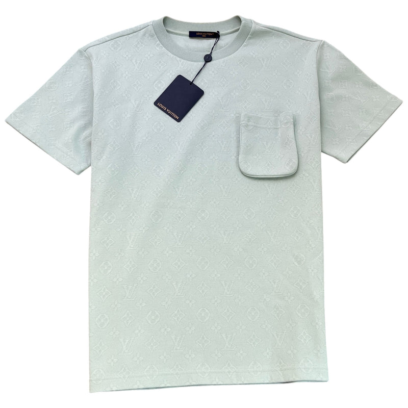 Men's Monogram 3D Pocket T-Shirt Blue Size M