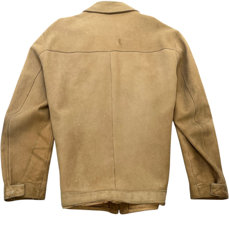Men's Goat Leather Utility Jacket Yellow Size IT 52 / XL