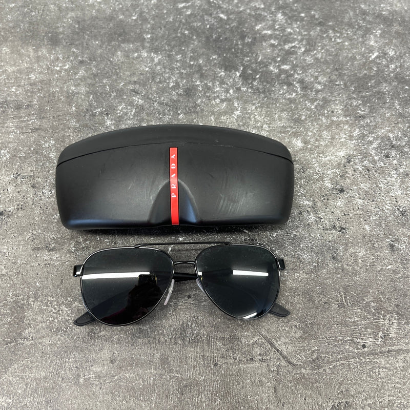 Men's Linea Rossa Polarised Aviator Sunglasses Black