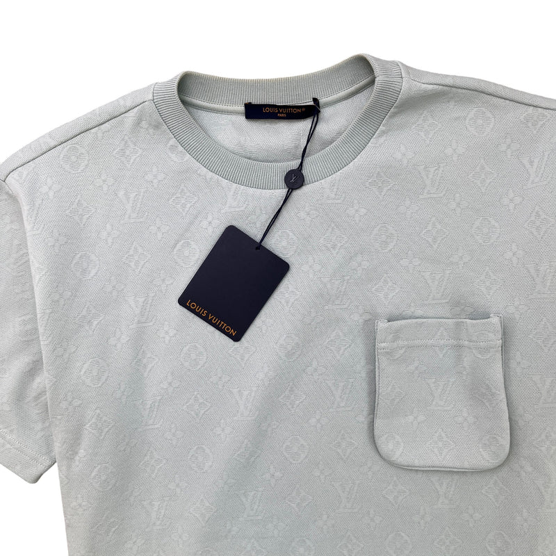 Men's Monogram 3D Pocket T-Shirt Blue Size M