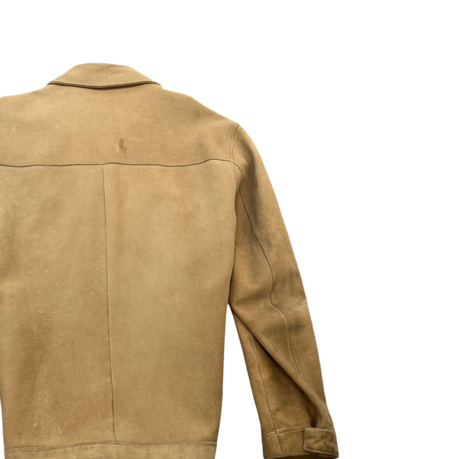Men's Goat Leather Utility Jacket Yellow Size IT 52 / XL - Photo 4
