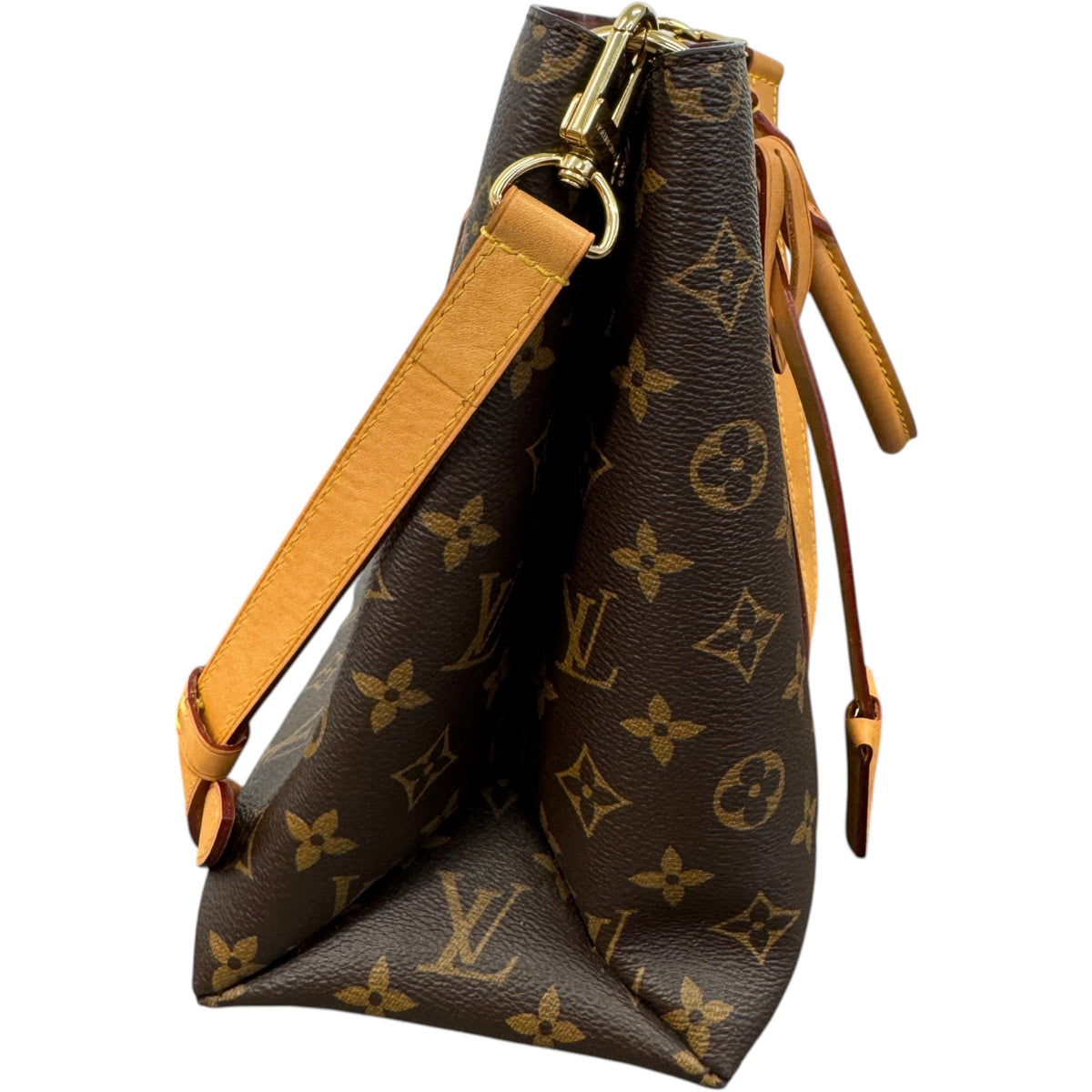 Women's Monogram Flower Tote Handbag Brown - Photo 5