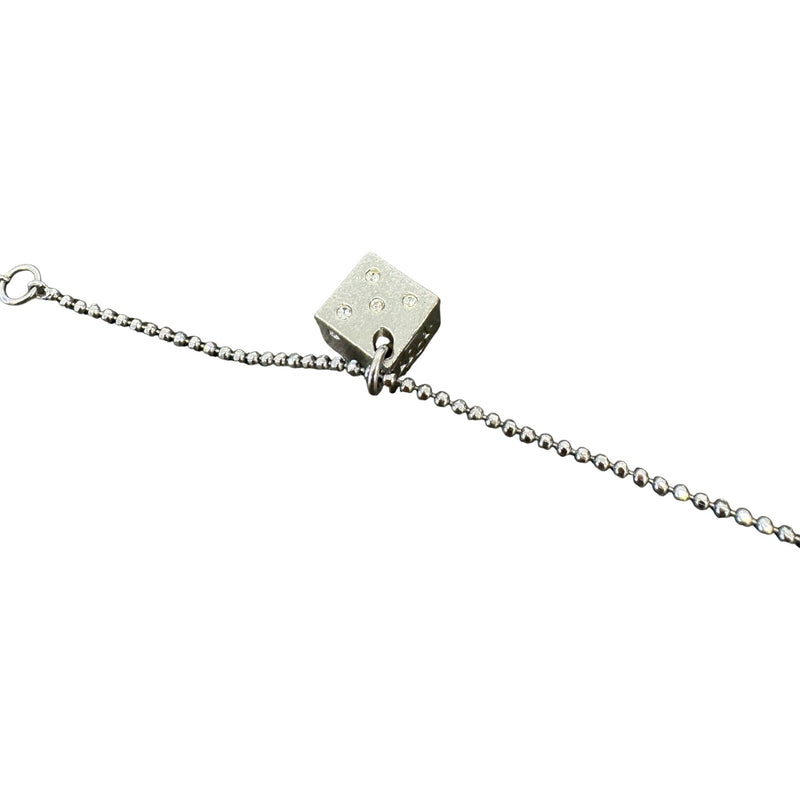 Women's Cube Pendant Bracelet Silver