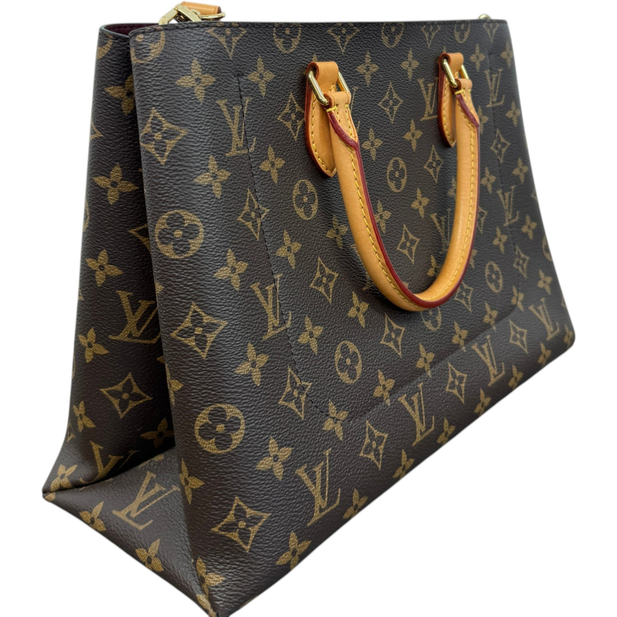 Women's Monogram Flower Tote Handbag Brown - Photo 6