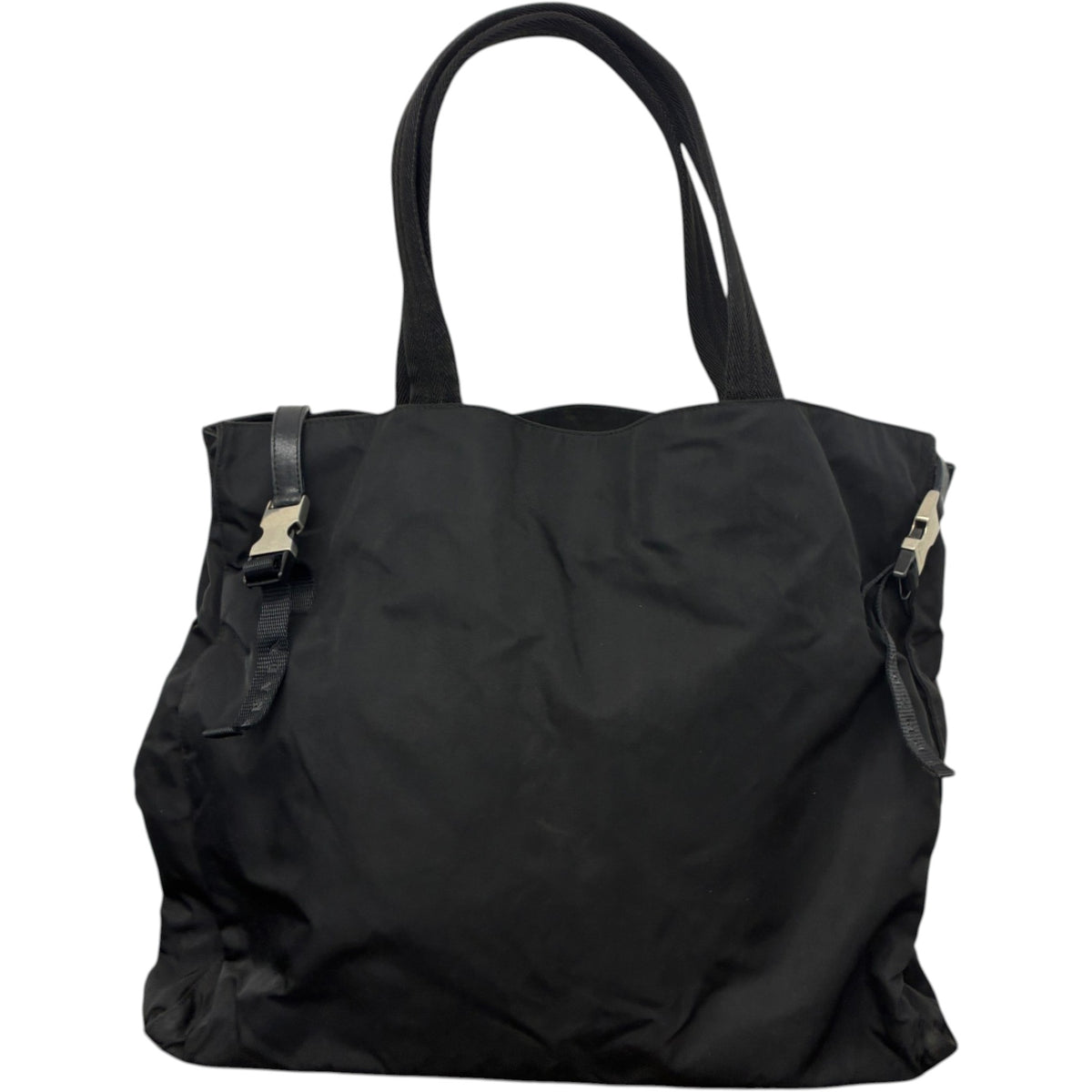 Women's Nylon Tote Handbag Black - Photo 1