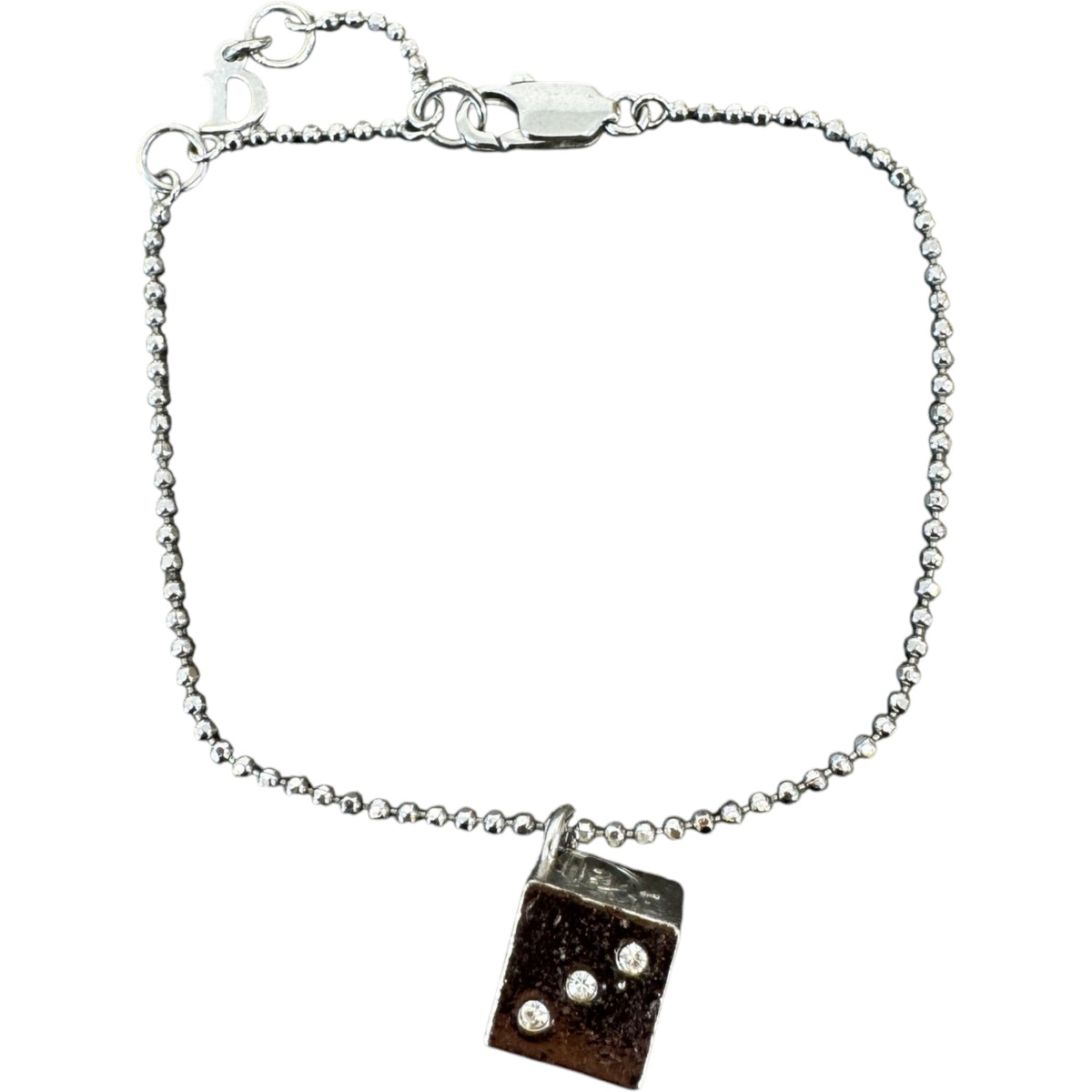 Women's Cube Pendant Bracelet Silver - Photo 2