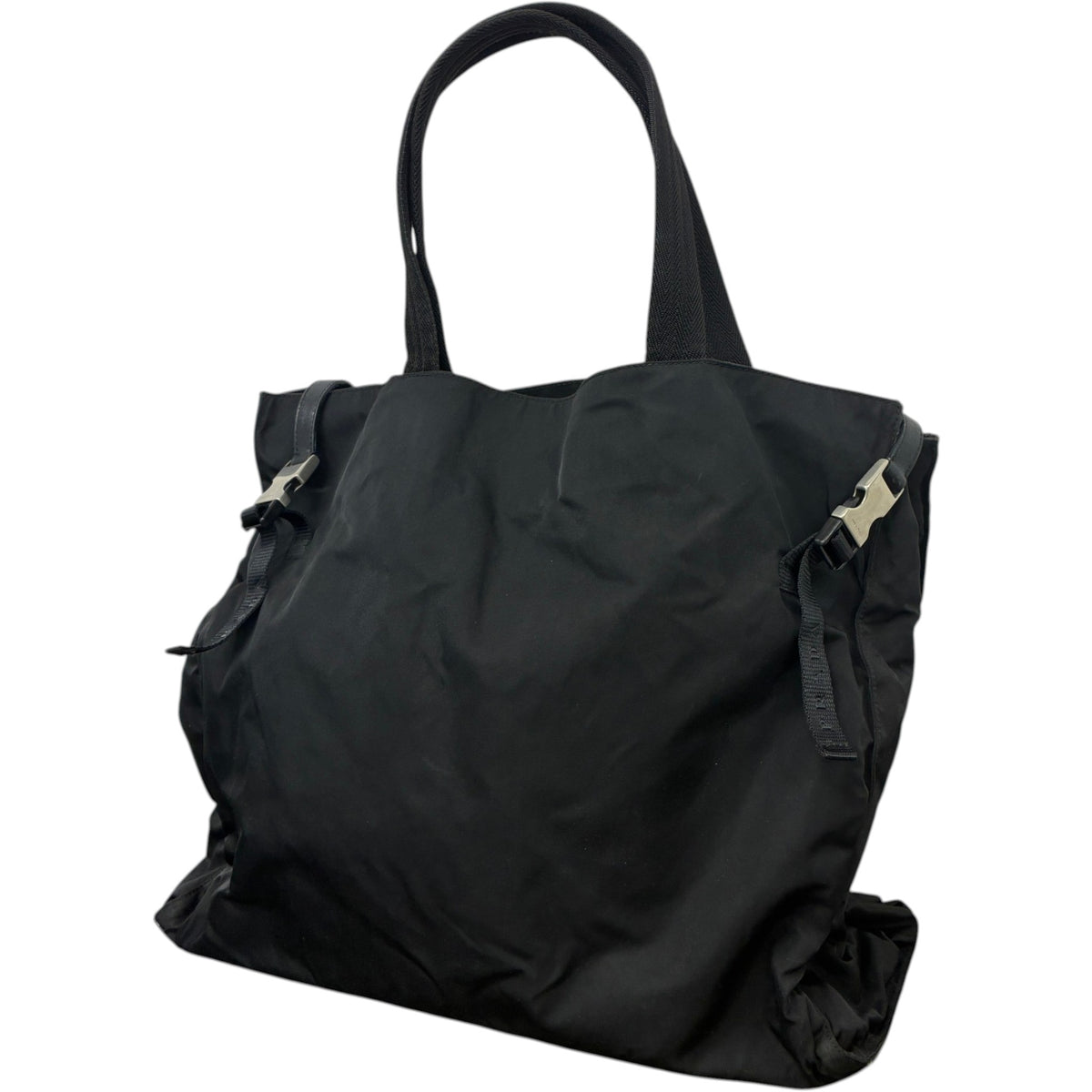 Women's Nylon Tote Handbag Black - Photo 3
