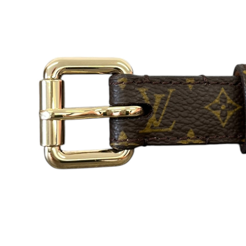Women's Monogram Skinny Belt Brown Size 80CM / UK 8