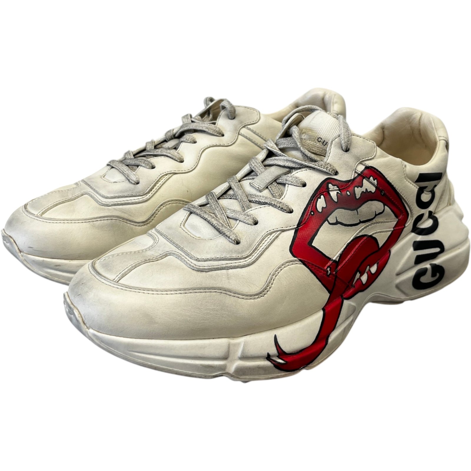 Men's Rhyton Mouth Low Trainers Cream Size EU 45 / UK 11 - Photo 9