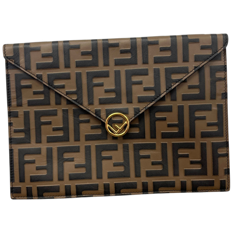 Women's FF Diamonds Clutch Brown