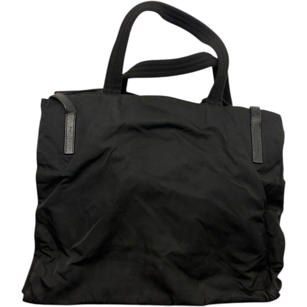 Women's Nylon Tote Handbag Black - Photo 5