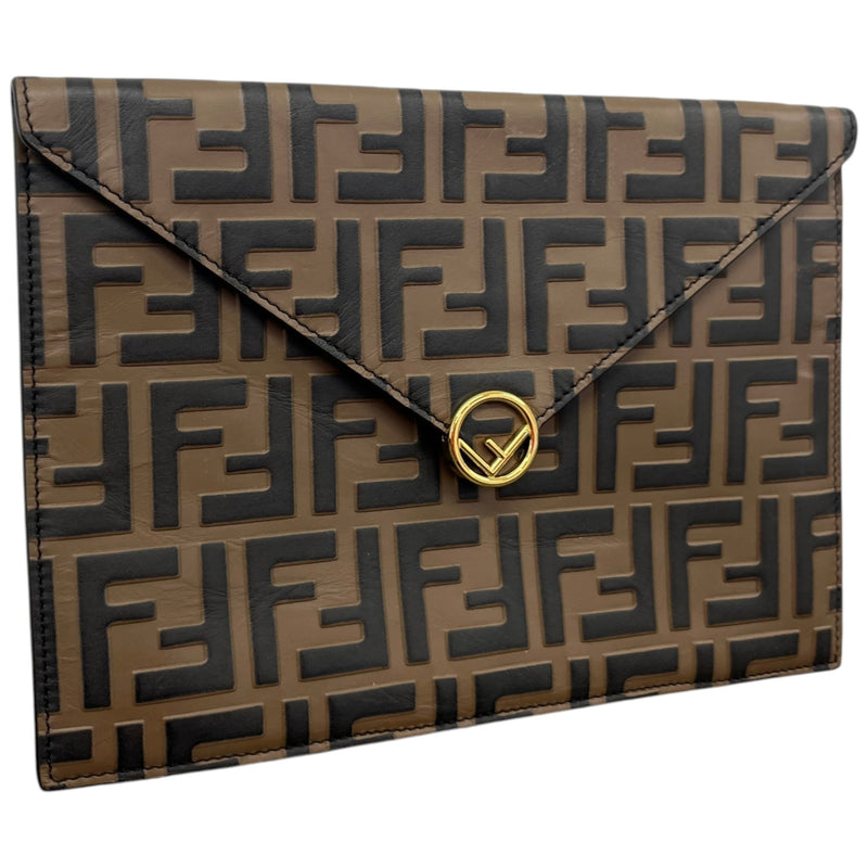 Women's FF Diamonds Clutch Brown