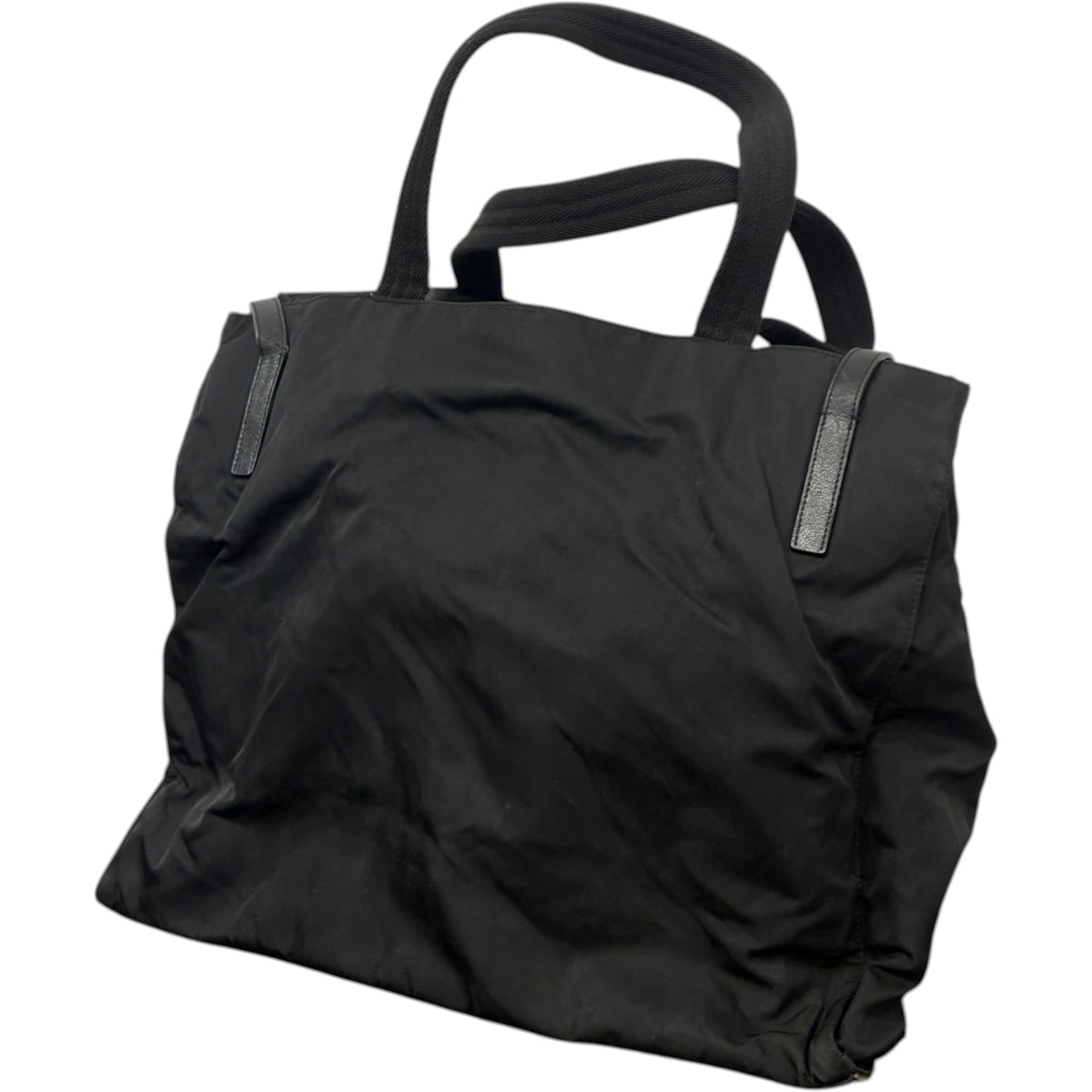 Women's Nylon Tote Handbag Black - Photo 6