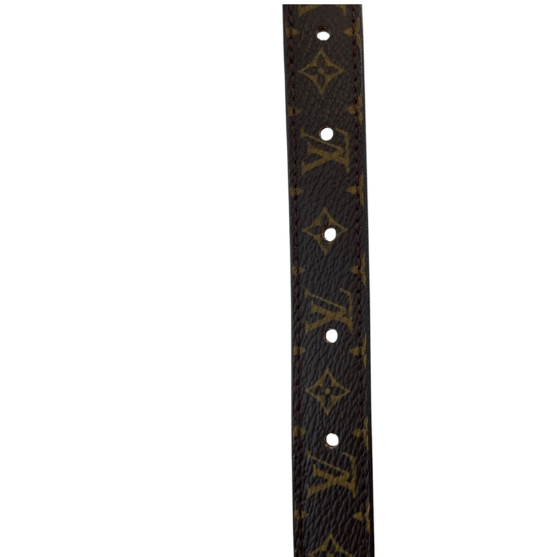 Women's Monogram Skinny Belt Brown Size 80CM / UK 8