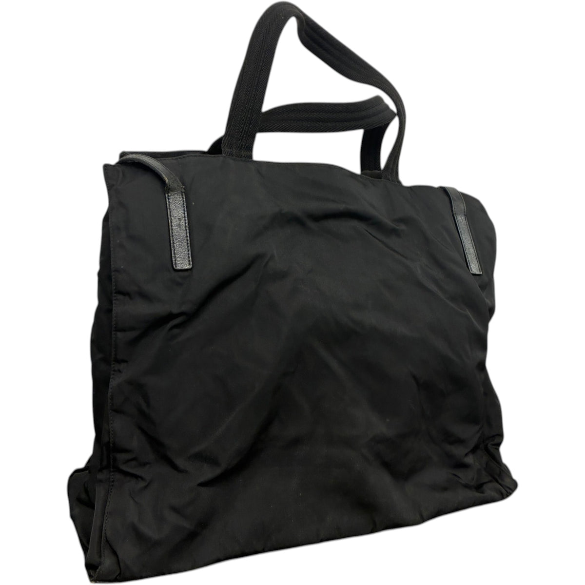 Women's Nylon Tote Handbag Black - Photo 7