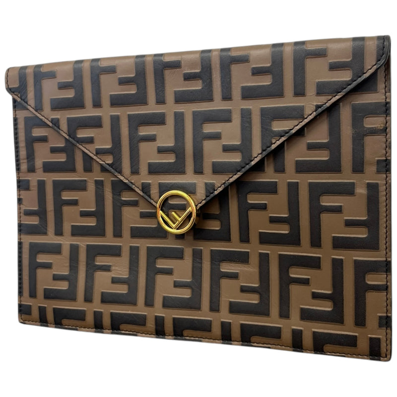 Women's FF Diamonds Clutch Brown
