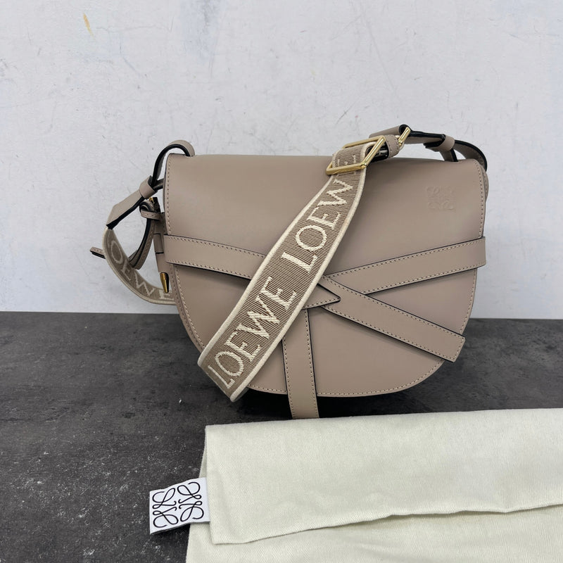 Women's Small Gate Crossbody Bag Beige