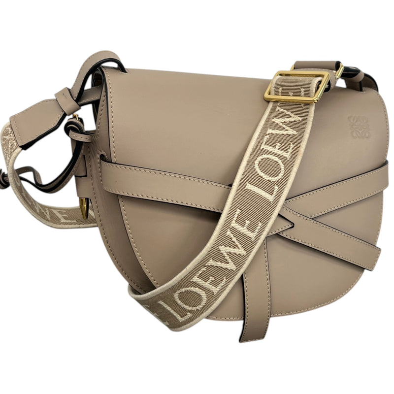 Women's Small Gate Crossbody Bag Beige