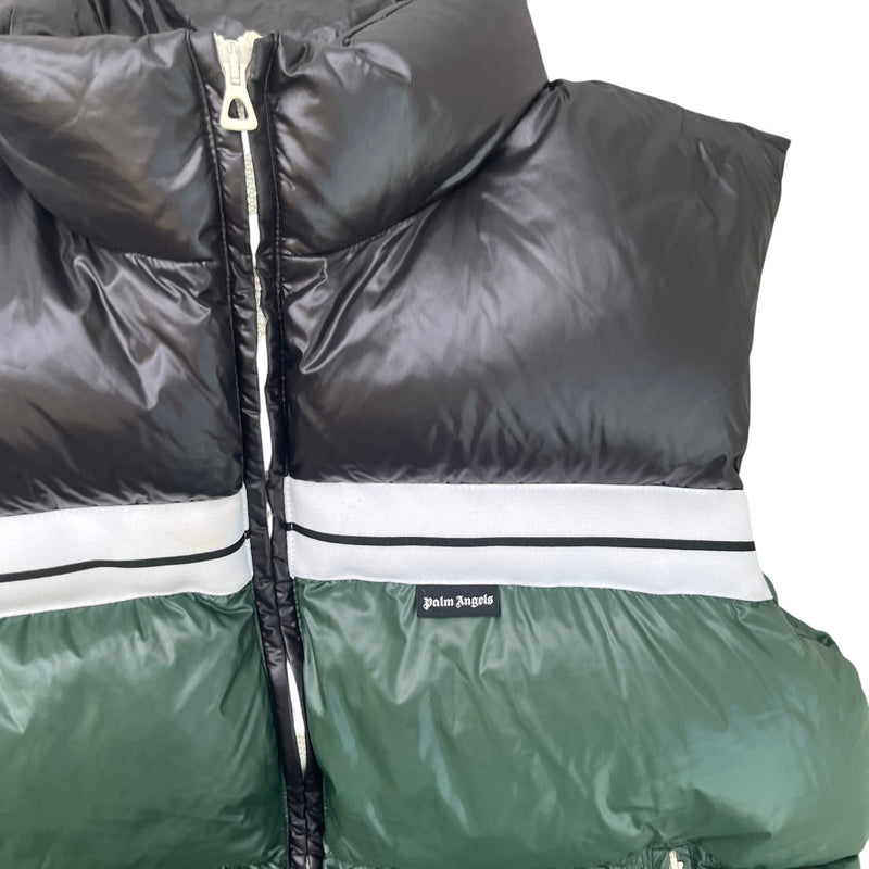 Men's Classic Track Puffed Vest Gilet Green Size M