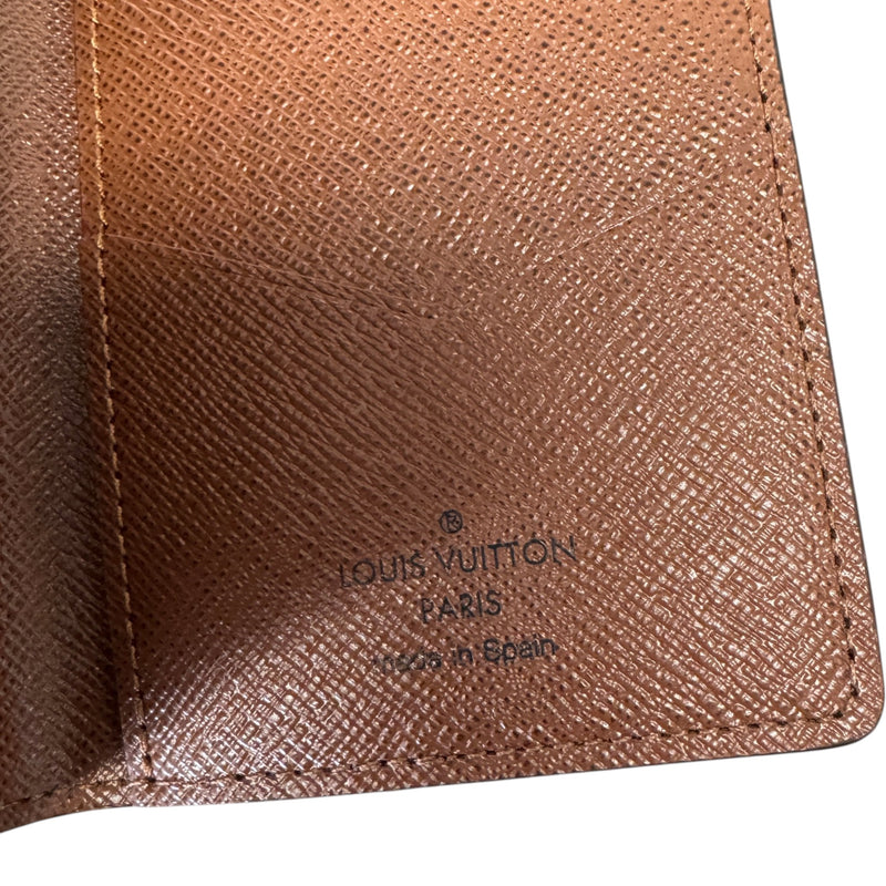 Men's Monogram Pocket Organizer Card Holder Brown