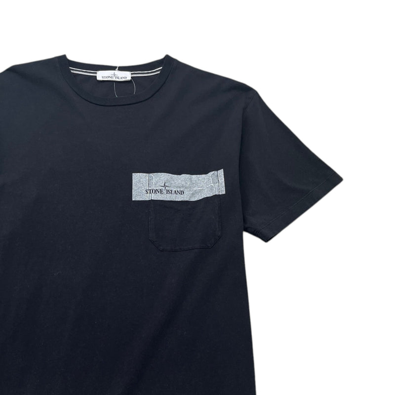 Men's Logo Print T-Shirt Black Size XXL