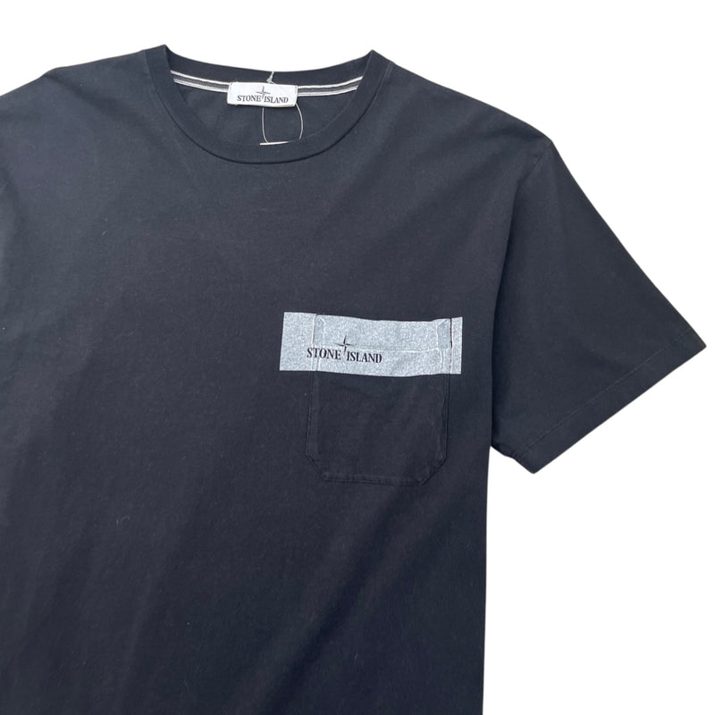 Men's Logo Print T-Shirt Black Size XXL