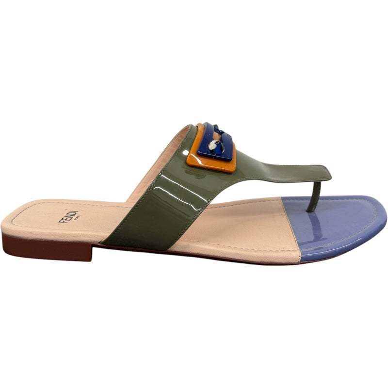 Women's Buckle Sandals Khaki Size UK 6 / EU 39