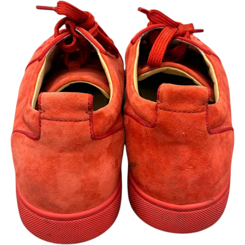 Men's Suede Junior Strass Low Trainers Red Size UK 11 / EU 45