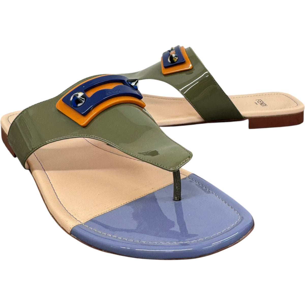 Women's Buckle Sandals Khaki Size UK 6 / EU 39 - Photo 3