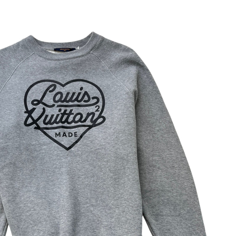 Men's Logo Print Sweatshirt Grey Size M