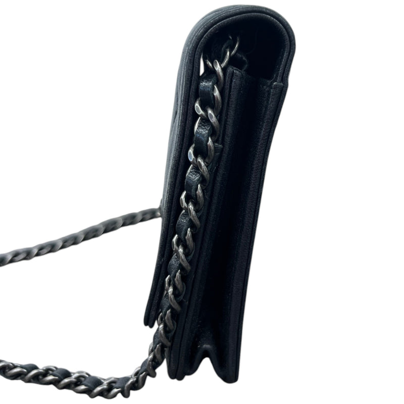 Women's CC Boy Wallet On Chain Crossbody Bag Black