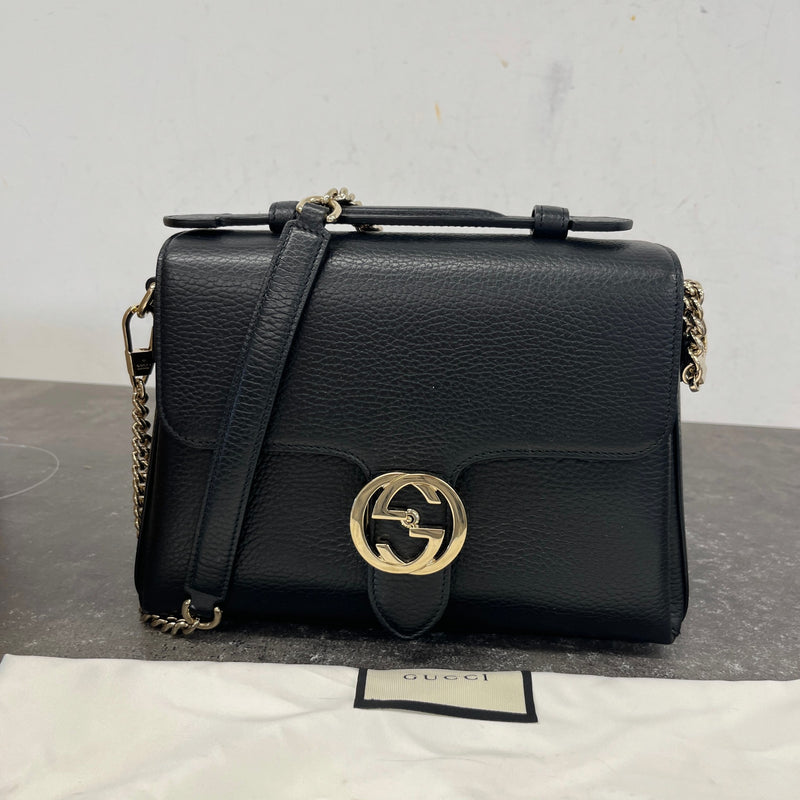 Women's Interlocking G Handbag Black