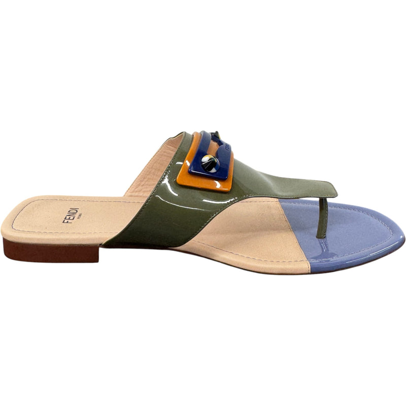 Women's Buckle Sandals Khaki Size UK 6 / EU 39