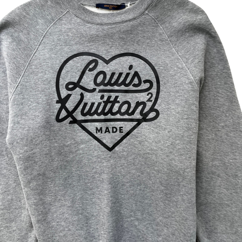 Men's Logo Print Sweatshirt Grey Size M