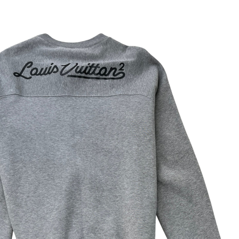 Men's Logo Print Sweatshirt Grey Size M
