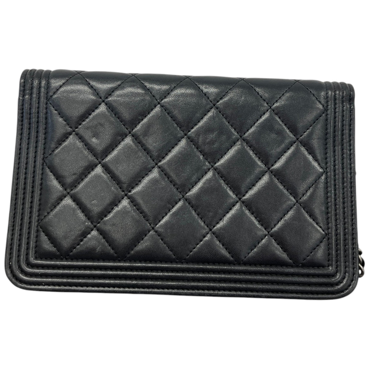 Women's CC Boy Wallet On Chain Crossbody Bag Black - Photo 3